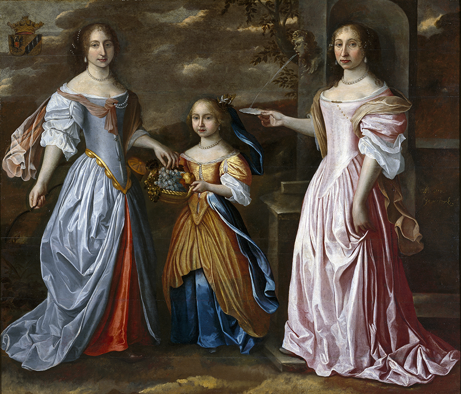 De dochters Bouwina, Hiddina Anna en Frederica van het echtpaar Allard Tjarda van Starckenborgh en Gratia Susanna Clant